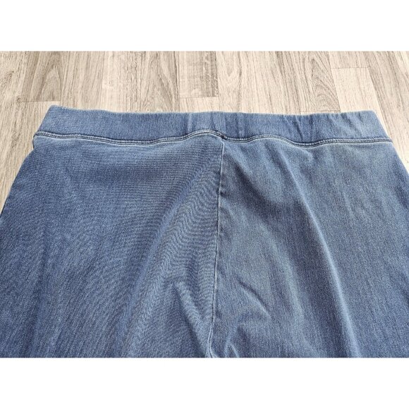 Lands End Pants Womens 3X (24W - 26W) Blue Pull On Stretch Denim Jeggings Plus - Picture 3 of 11